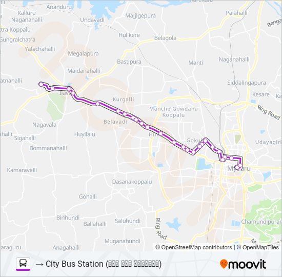 266E bus Line Map