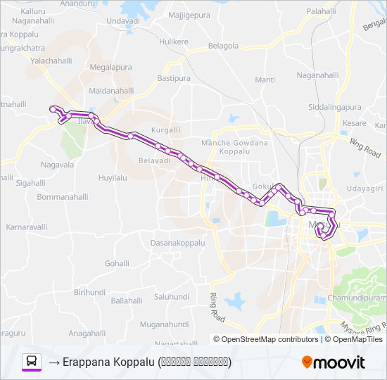 266E bus Line Map