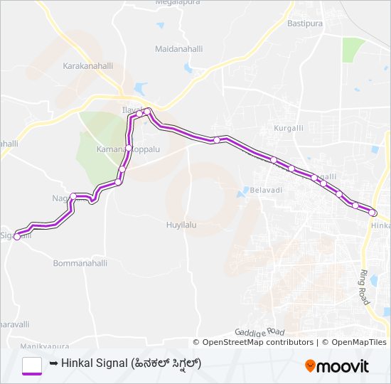 268S bus Line Map