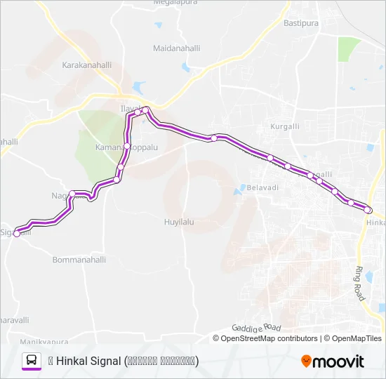 268S Bus Line Map