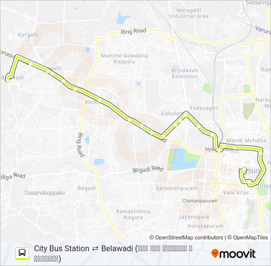 270B Bus Line Map