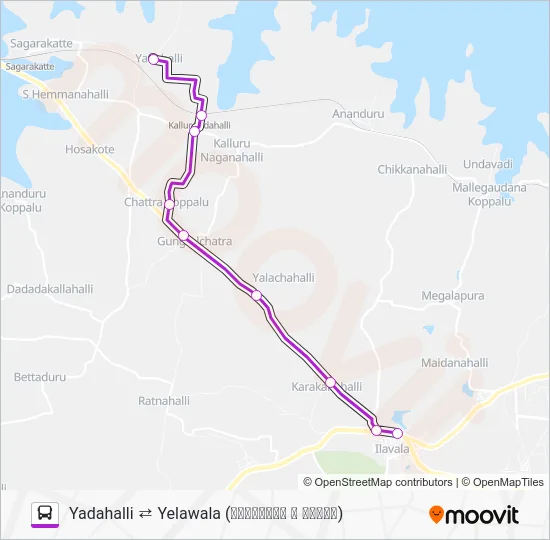 272A Bus Line Map