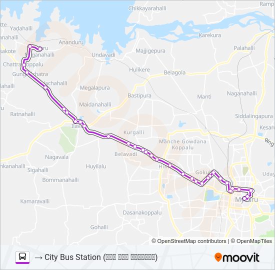 272N bus Line Map