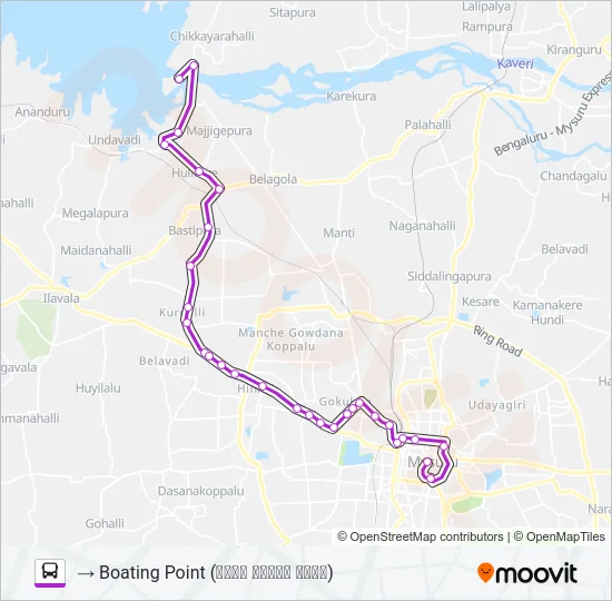 303A Bus Line Map