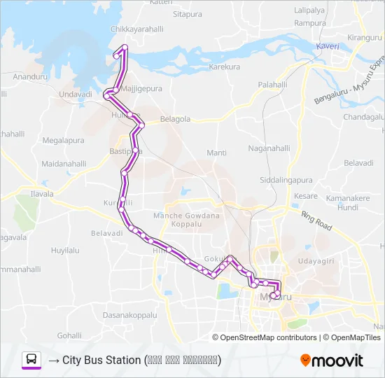 303A Bus Line Map