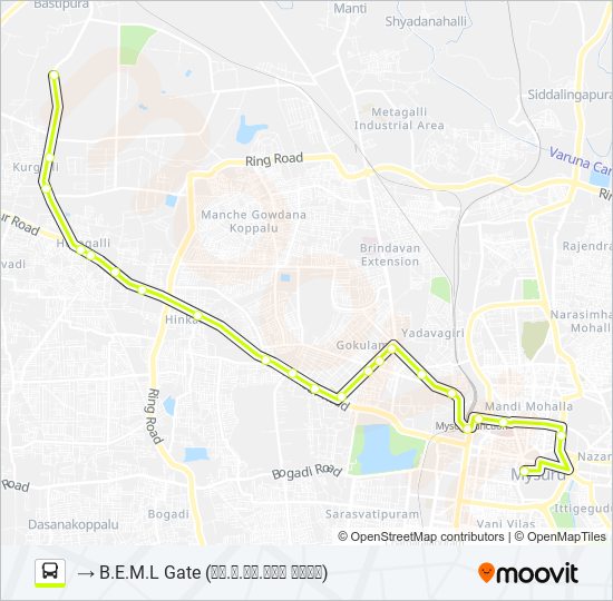 303B Bus Line Map