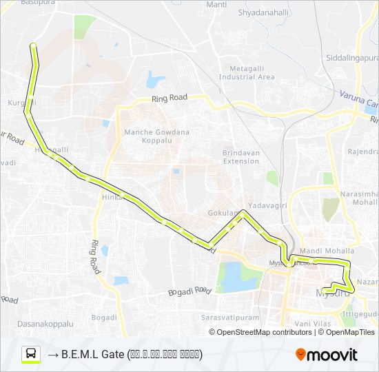 303B bus Line Map