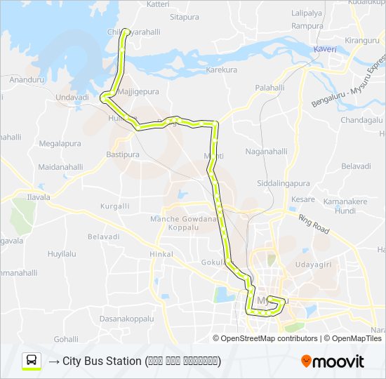 303N bus Line Map