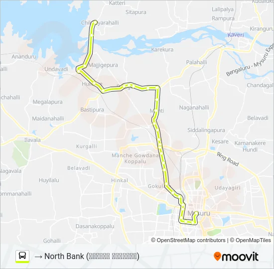 303N Bus Line Map