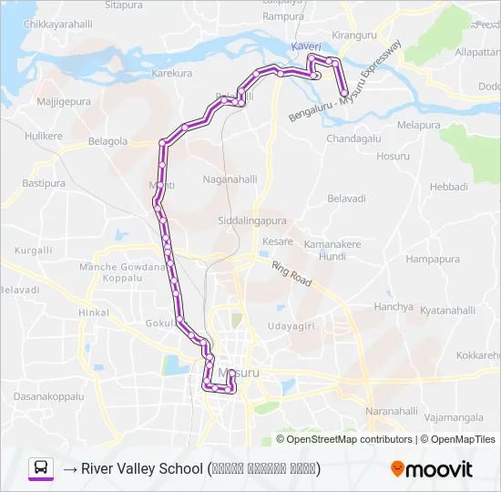 307R Bus Line Map