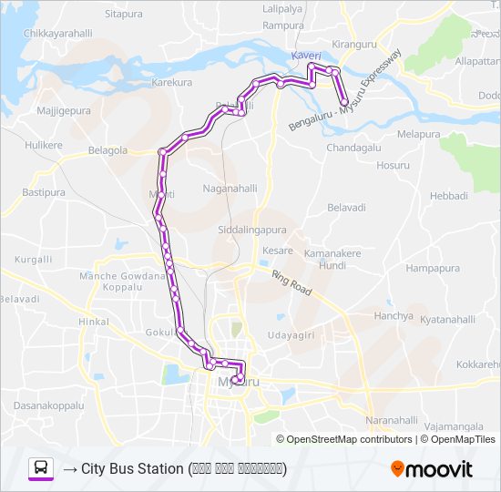 307R bus Line Map