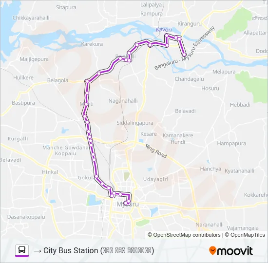 307R Bus Line Map