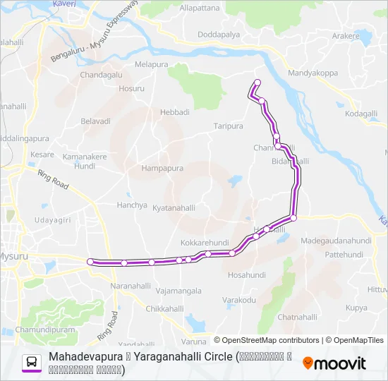 308A Bus Line Map