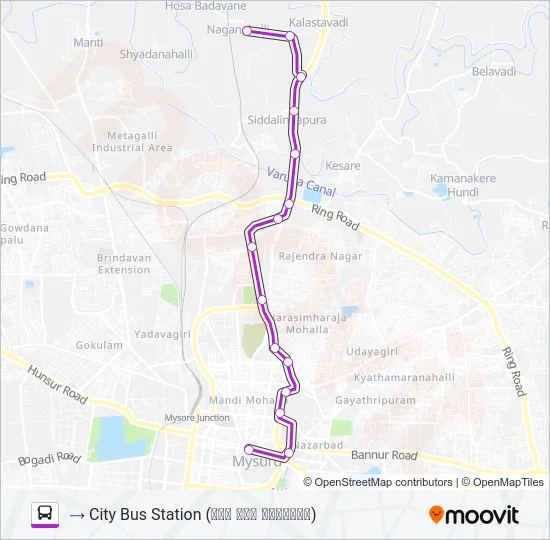 315A Bus Line Map