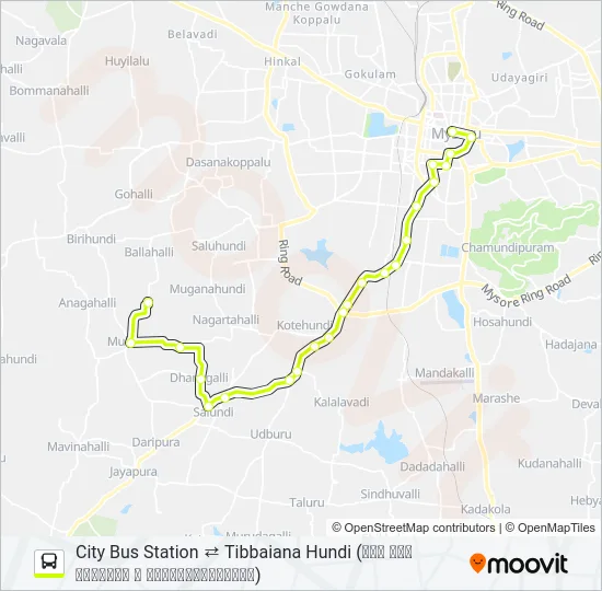 327A Bus Line Map