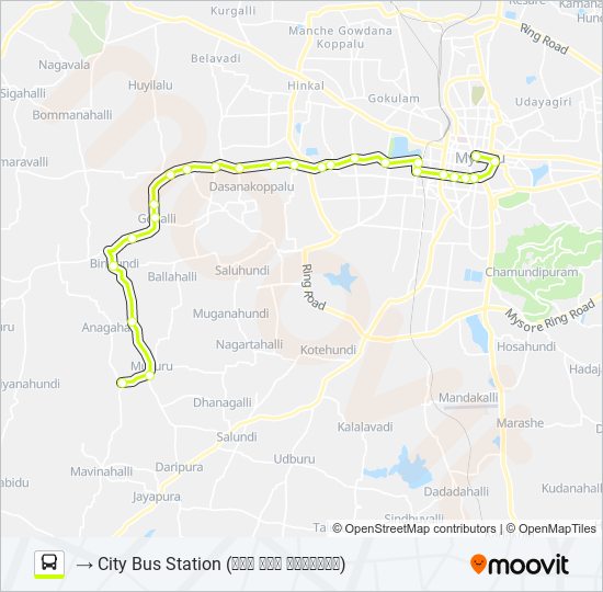 327B bus Line Map