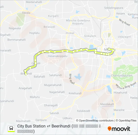 327C Bus Line Map