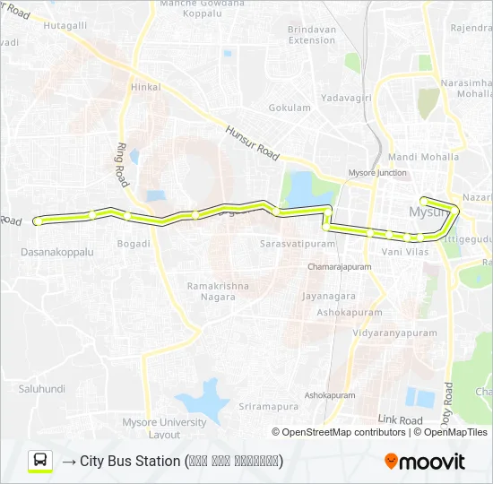 327D Bus Line Map