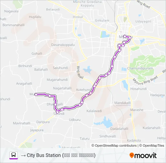 327M Bus Line Map