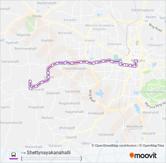 327N bus Line Map