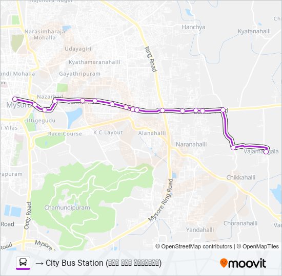 335N bus Line Map