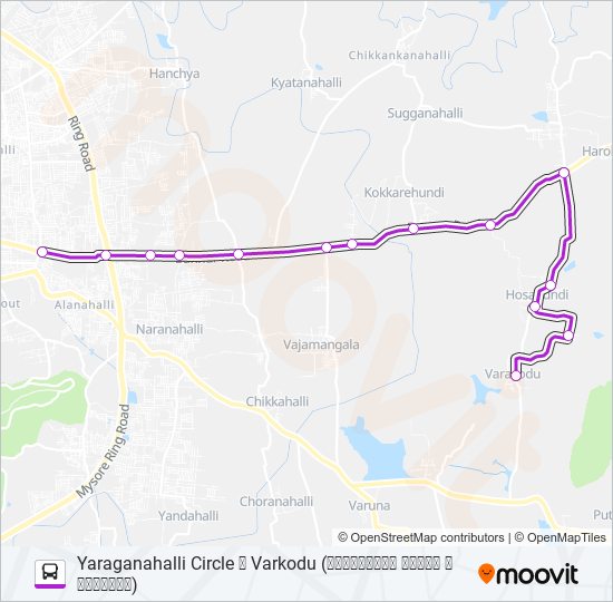 336B bus Line Map