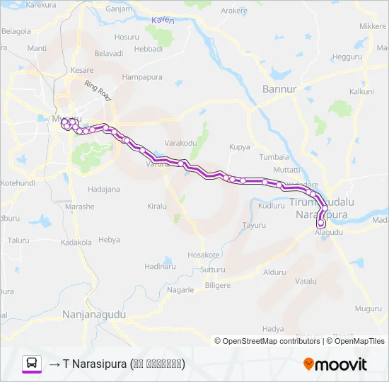 341A Bus Line Map