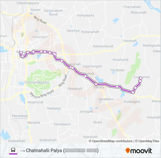 345A Bus Line Map