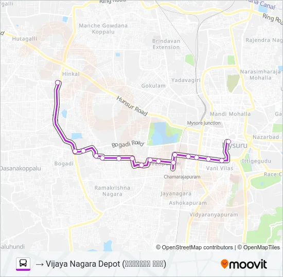 51CN Bus Line Map