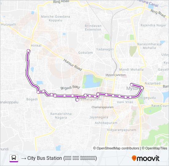 51CN Bus Line Map