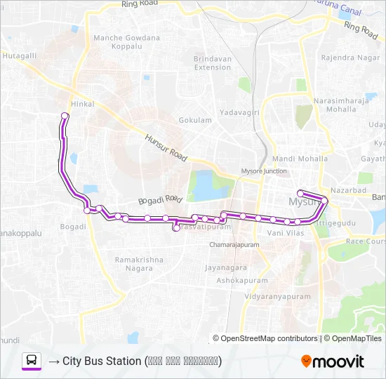 51CN Bus Line Map
