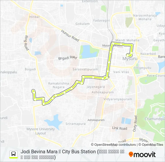 62HR Bus Line Map