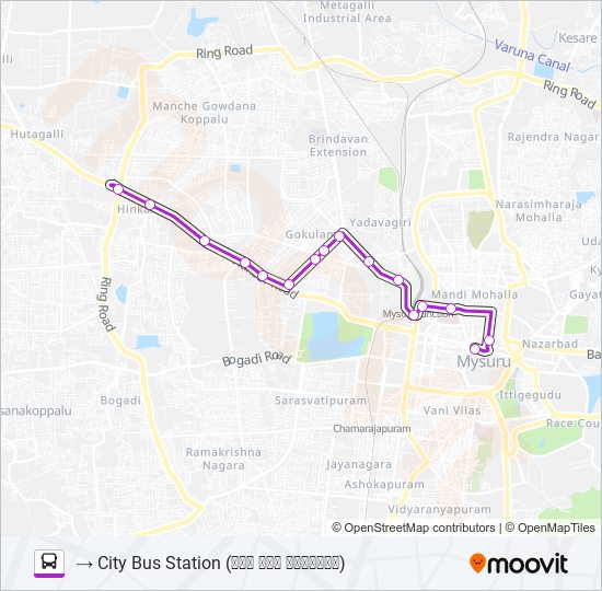 95DH bus Line Map