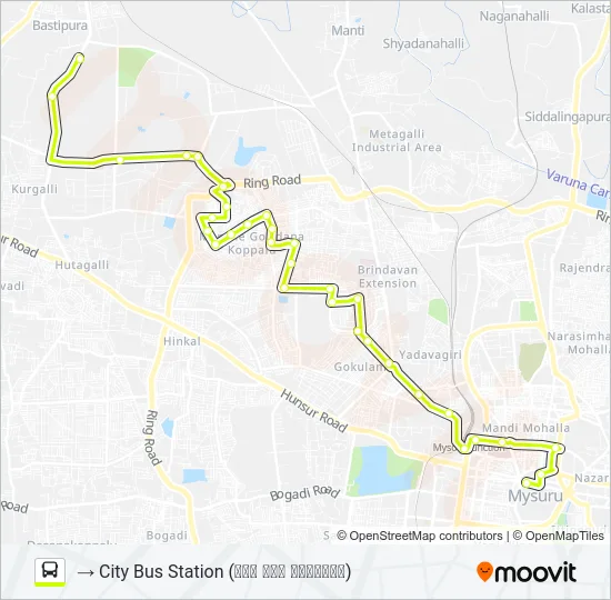 119NI Bus Line Map