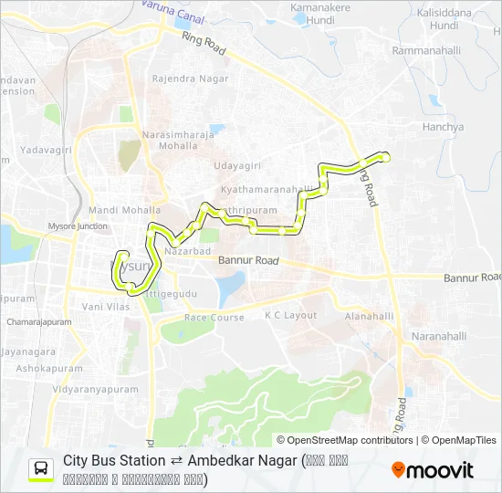161AC Bus Line Map