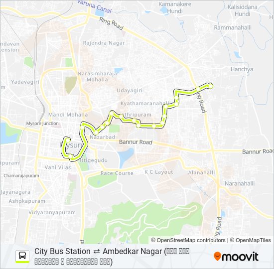 161AC bus Line Map