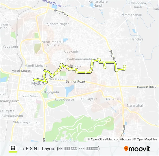 161SB Bus Line Map