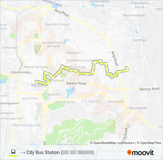 161SB Bus Line Map