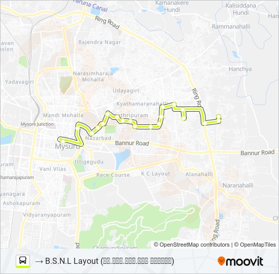 161SB bus Line Map