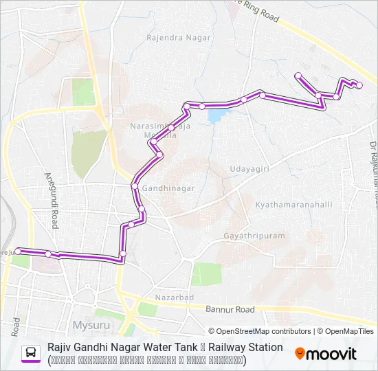 186AM Bus Line Map
