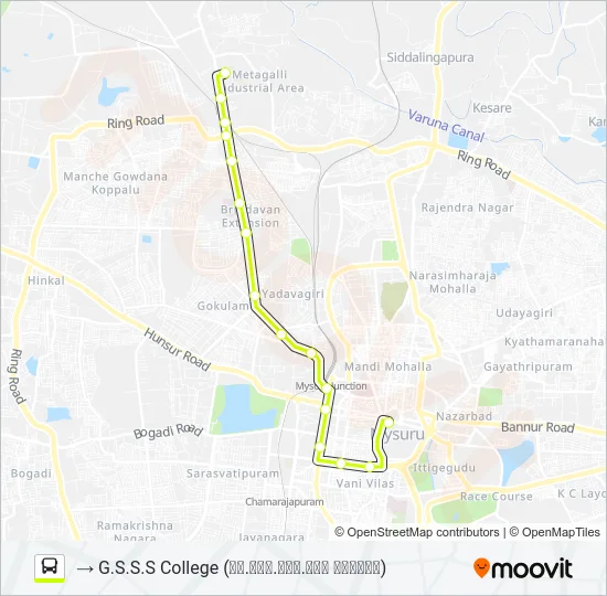 307GS Bus Line Map