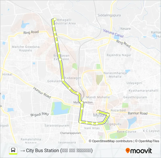 307GS Bus Line Map