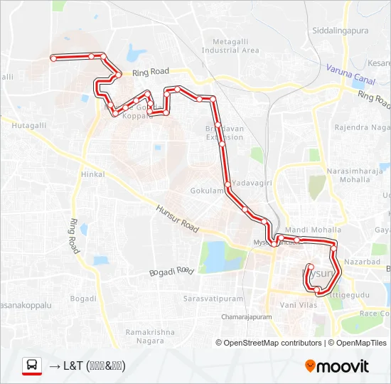 V-116 AIRCON Bus Line Map