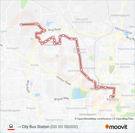 V-116 AIRCON Bus Line Map