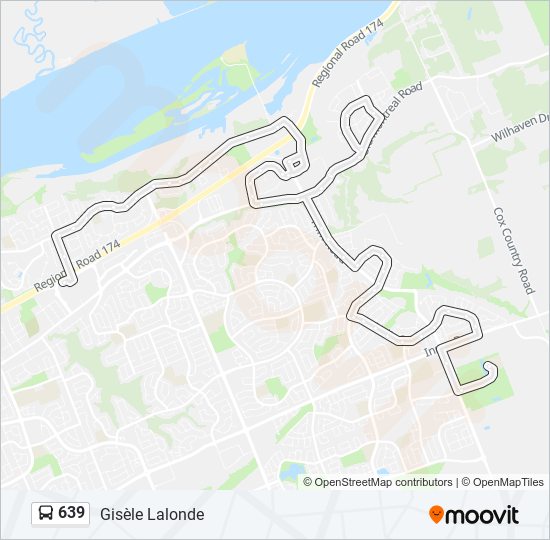 639 bus Line Map