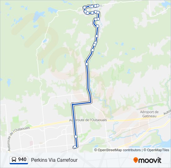 940 bus Line Map