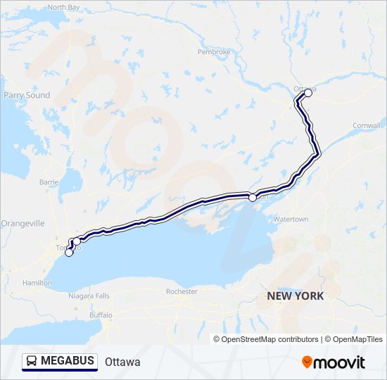 MEGABUS Bus Line Map