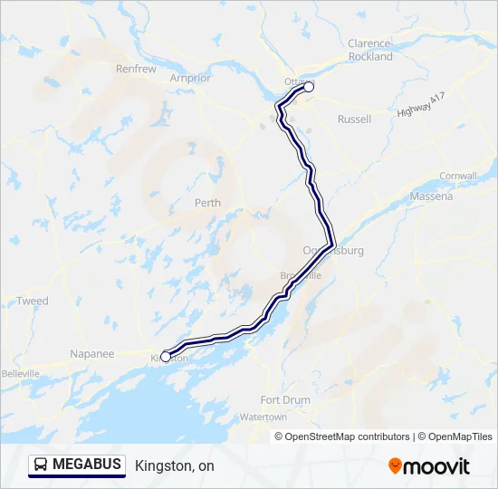 MEGABUS Bus Line Map