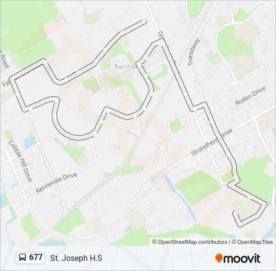 677 bus Line Map