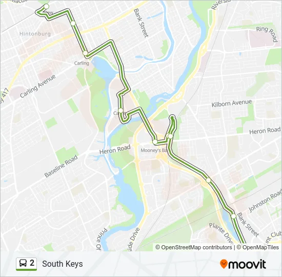 2 Bus Line Map